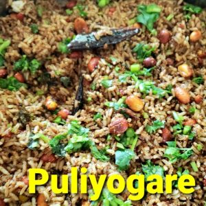 Puliyogare ( tamarind rice )