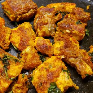 Fish tikkas , salmon (10)
