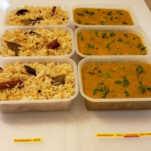 Chicken dhanskah daar and Dhansakh rice